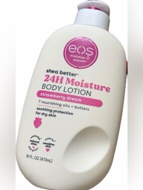 eos Shea Better 24H Moisture Body Lotion — Cream & Pink